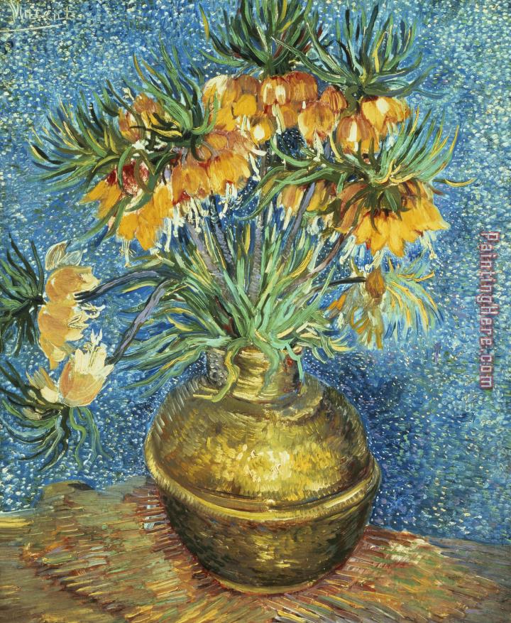 Vincent van Gogh Crown Imperial Fritillaries in a Copper Vase